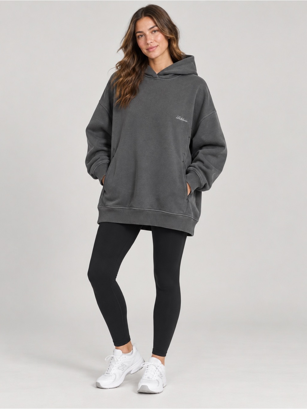 #908 Lululemon Big Cozy Ultra Oversized Hoodie Graphite Grey M EUC